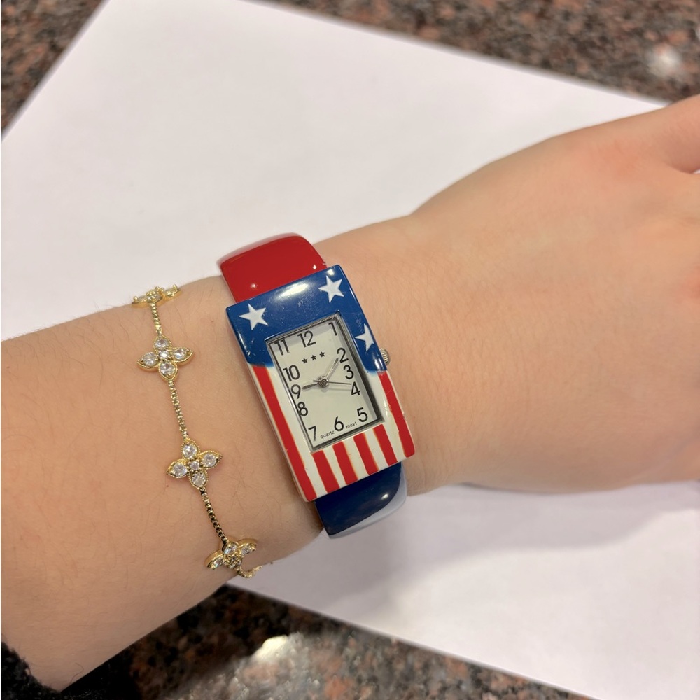 Geneva American Flag Watch